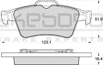 Akebono AN-8121K - Bremžu uzliku kompl., Disku bremzes ps1.lv