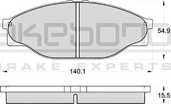 Akebono AN-333K - Bremžu uzliku kompl., Disku bremzes ps1.lv