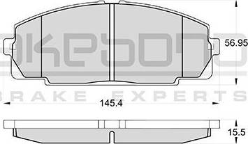 Akebono AN-247K - Bremžu uzliku kompl., Disku bremzes ps1.lv