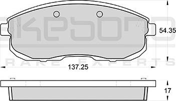 Akebono AN-279WKE - Bremžu uzliku kompl., Disku bremzes ps1.lv