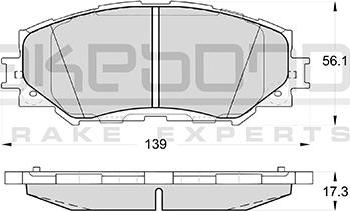 Akebono AN-742KE - Bremžu uzliku kompl., Disku bremzes ps1.lv