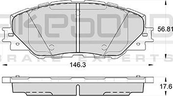 Akebono AN-732KE - Bremžu uzliku kompl., Disku bremzes ps1.lv