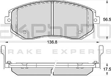 Akebono AN-771WKE - Bremžu uzliku kompl., Disku bremzes ps1.lv