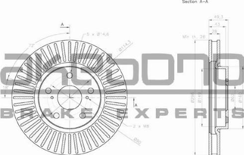 Akebono BN-0951 - Bremžu diski ps1.lv