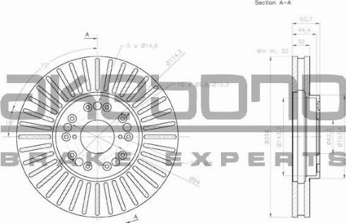 Akebono BN-0926 - Bremžu diski ps1.lv