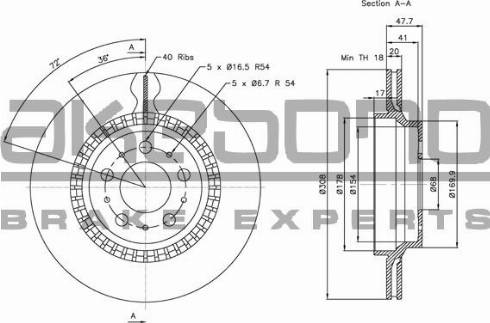 Akebono BN-0596 - Bremžu diski ps1.lv