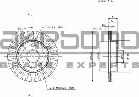 Akebono BN-0507 - Bremžu diski ps1.lv