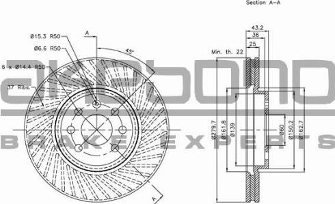 Akebono BN-0069 - Bremžu diski ps1.lv