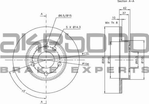 Akebono BN-0011 - Bremžu diski ps1.lv