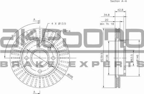 Akebono BN-0032 - Bremžu diski ps1.lv