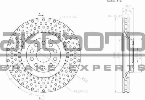 Akebono BN-0022 - Bremžu diski ps1.lv