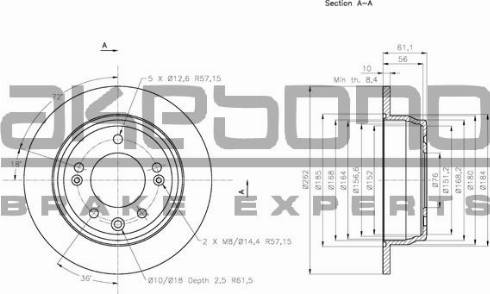 Akebono BN-0118E - Bremžu diski ps1.lv