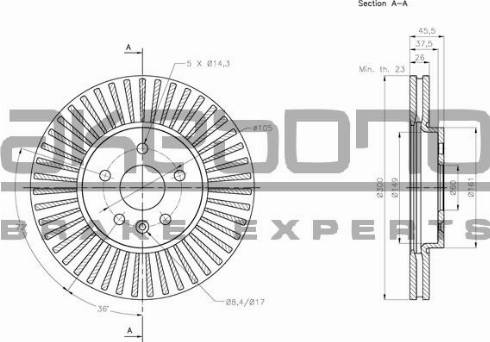 Akebono BN-0395 - Bremžu diski ps1.lv