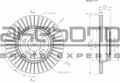 Akebono BN-0382 - Bremžu diski ps1.lv