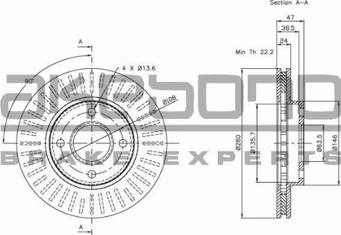 Akebono BN-0324 - Bremžu diski ps1.lv