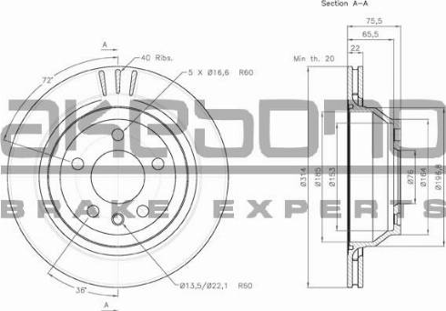 Akebono BN-0211 - Bremžu diski ps1.lv