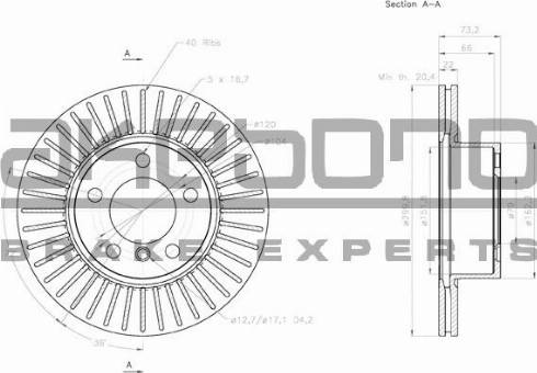 Akebono BN-0288 - Bremžu diski ps1.lv