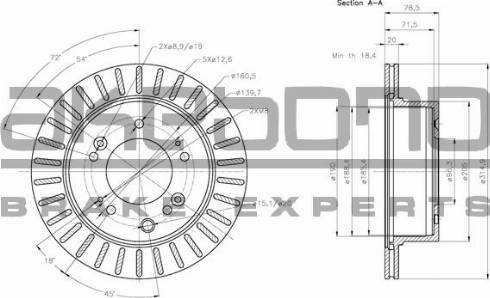 Akebono BN-0734 - Bremžu diski ps1.lv