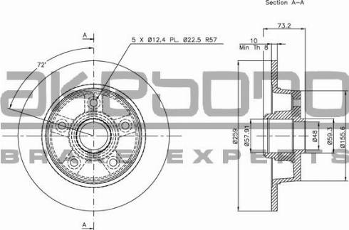 Akebono BN-1013 - Bremžu diski ps1.lv