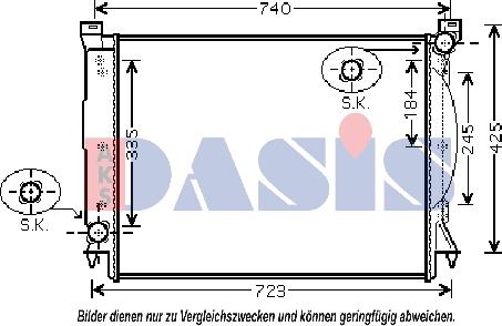 AKS Dasis 480066N - Radiators, Motora dzesēšanas sistēma ps1.lv