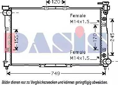 AKS Dasis 510016N - Radiators, Motora dzesēšanas sistēma ps1.lv