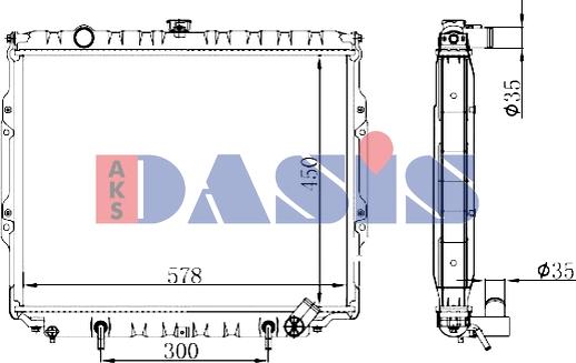 AKS Dasis 510196N - Radiators, Motora dzesēšanas sistēma ps1.lv