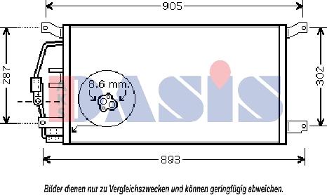 AKS Dasis 522043N - Kondensators, Gaisa kond. sistēma ps1.lv