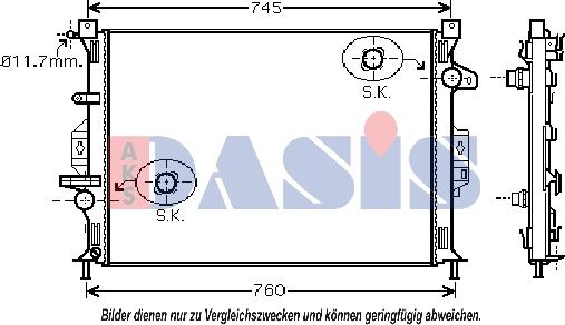 AKS Dasis 092046N - Radiators, Motora dzesēšanas sistēma ps1.lv