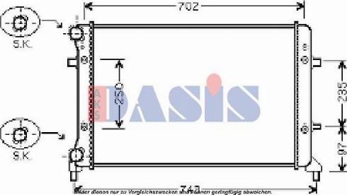 AKS Dasis 040028N - Radiators, Motora dzesēšanas sistēma ps1.lv