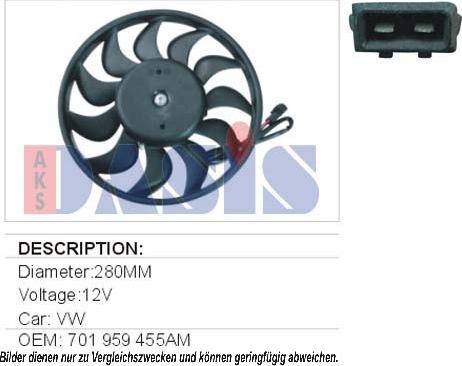 AKS Dasis 048490N - Ventilators, Motora dzesēšanas sistēma ps1.lv