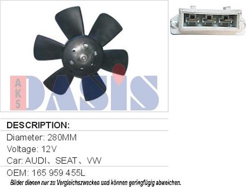 AKS Dasis 048070N - Ventilators, Motora dzesēšanas sistēma ps1.lv