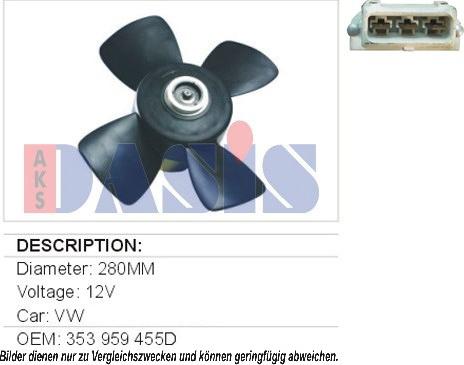 AKS Dasis 048340N - Ventilators, Motora dzesēšanas sistēma ps1.lv