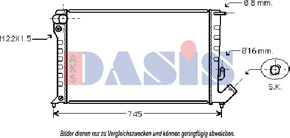 AKS Dasis 060990N - Radiators, Motora dzesēšanas sistēma ps1.lv