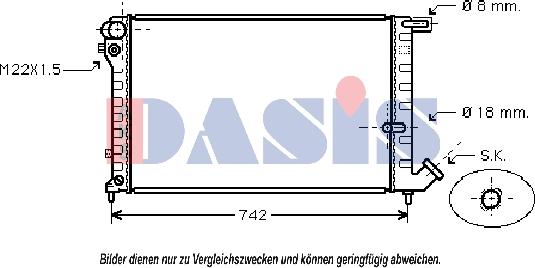 AKS Dasis 060950N - Radiators, Motora dzesēšanas sistēma ps1.lv