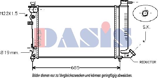 AKS Dasis 060970N - Radiators, Motora dzesēšanas sistēma ps1.lv