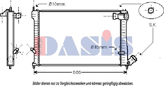 AKS Dasis 060004N - Radiators, Motora dzesēšanas sistēma ps1.lv