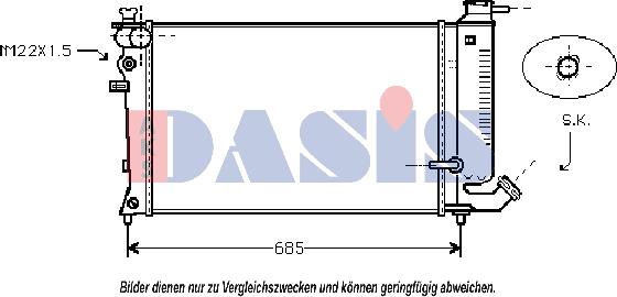 AKS Dasis 060005N - Radiators, Motora dzesēšanas sistēma ps1.lv