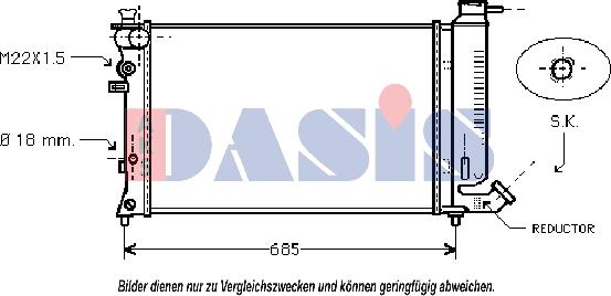 AKS Dasis 060018N - Radiators, Motora dzesēšanas sistēma ps1.lv