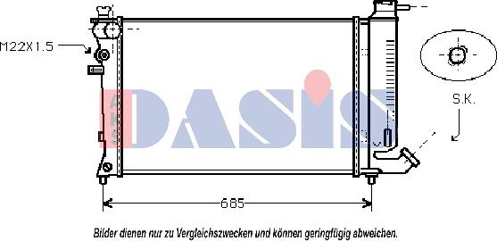 AKS Dasis 060013N - Radiators, Motora dzesēšanas sistēma ps1.lv