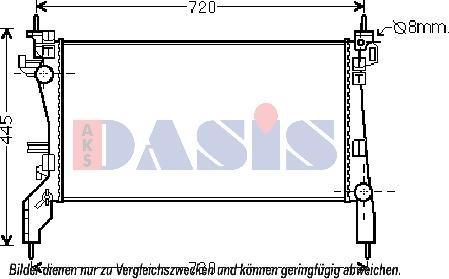 AKS Dasis 060025N - Radiators, Motora dzesēšanas sistēma ps1.lv