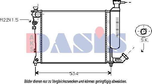 AKS Dasis 060250N - Radiators, Motora dzesēšanas sistēma ps1.lv