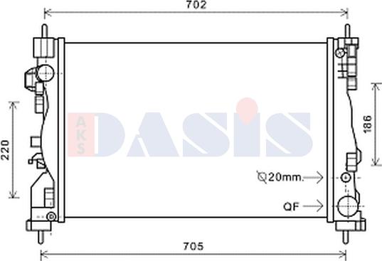 AKS Dasis 010031N - Radiators, Motora dzesēšanas sistēma ps1.lv