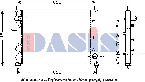 AKS Dasis 080007N - Radiators, Motora dzesēšanas sistēma ps1.lv