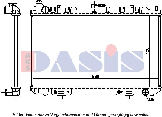 AKS Dasis 070104N - Radiators, Motora dzesēšanas sistēma ps1.lv