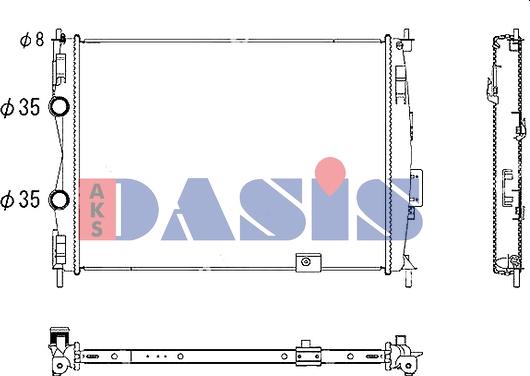 AKS Dasis 070186N - Radiators, Motora dzesēšanas sistēma ps1.lv