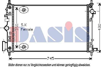 AKS Dasis 150095N - Radiators, Motora dzesēšanas sistēma ps1.lv