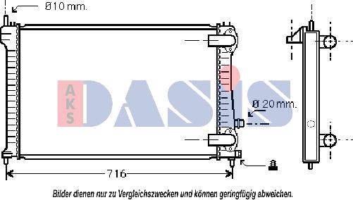 AKS Dasis 160063N - Radiators, Motora dzesēšanas sistēma ps1.lv