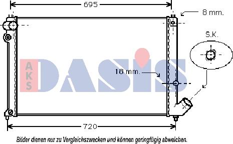 AKS Dasis 160005N - Radiators, Motora dzesēšanas sistēma ps1.lv