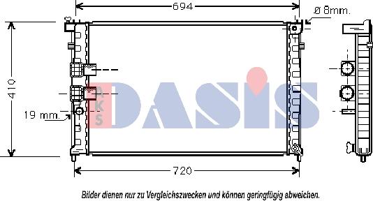 AKS Dasis 160015N - Radiators, Motora dzesēšanas sistēma ps1.lv