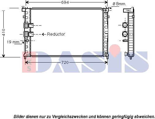 AKS Dasis 160081N - Radiators, Motora dzesēšanas sistēma ps1.lv